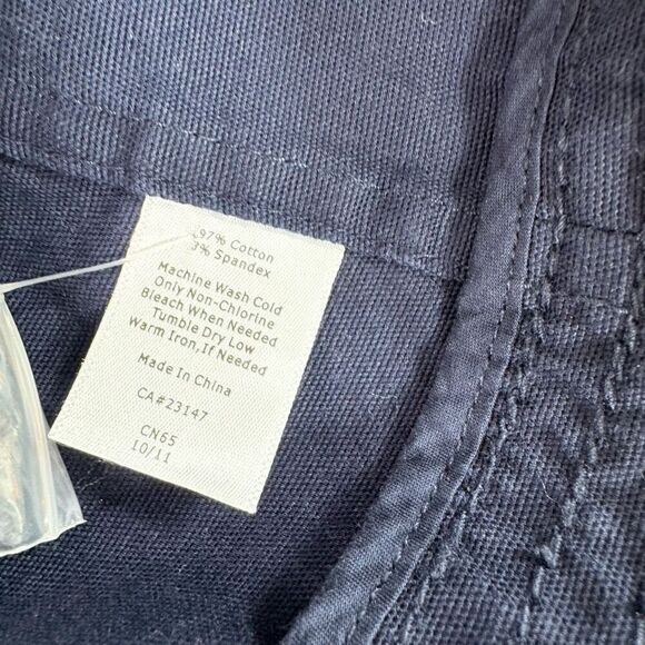 Talbots Jacket Womens 10 Blue Solid Long-Sleeve Shawl Lapel Button-Front Blazer - Picture 8 of 9